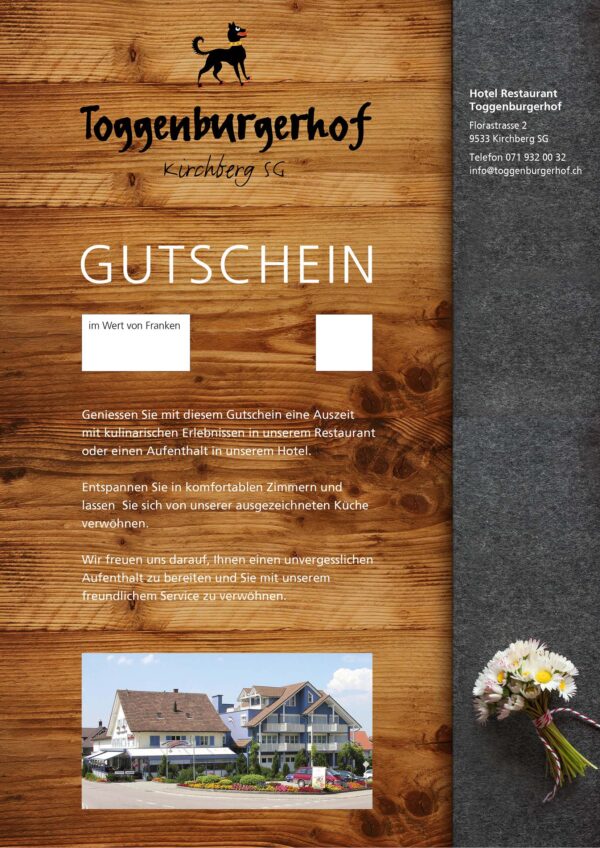 Gutschein Toggenburgerhof – Bild 2